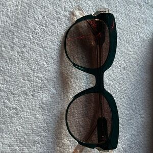 Warby Parker green and lucite sunglasses